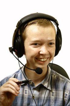 Boy with headphones