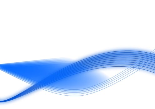 Abstract illustration of transparent blue lines and shapes.