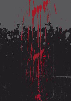 A graphic black grunge styled background, with blood dripping from above. Room for copy to top of image.
