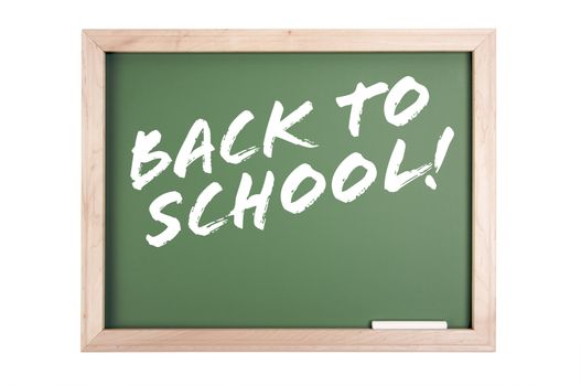 Back to School Chalkboard Isolated on a White Background.