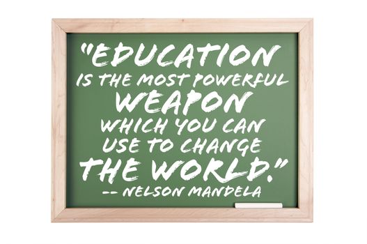 Quote Series Chalkboard Isolated on a White Background.
