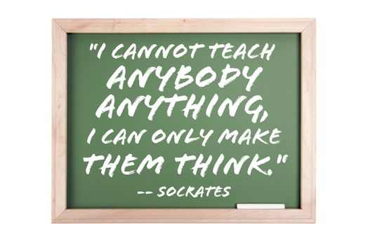 Quote Series Chalkboard Isolated on a White Background.