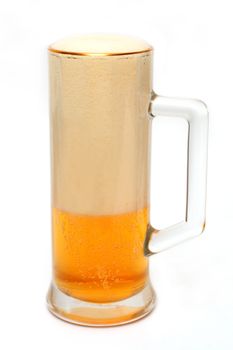 mug with beer isolated on white