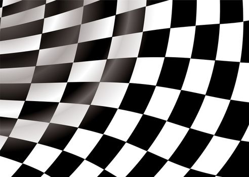 curved checkered flag in a tunnel like background an ideal desktop