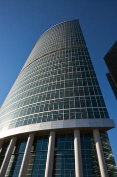 Modern office building in bright sunny day