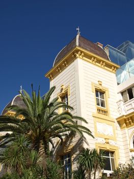 view of the ancient casino of Hyeres on french riviera