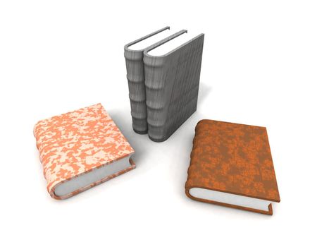 a 3d illustration of some ancient book