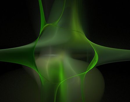 illustrations of a green abstract fractal background