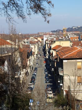 City of Turin (Torino) skyline panorama seen from the hill