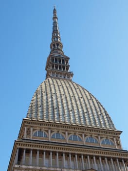 The Mole Antonelliana, Turin (Torino), Piedmont, Italy - over blue sky background