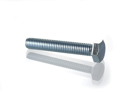 screws and nuts on a white background