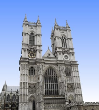 The gothic Westminster Abbey church in London, UK