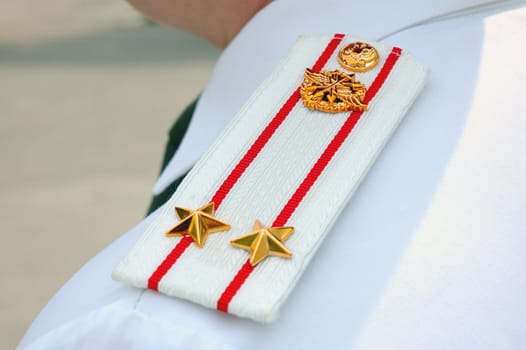 Shoulder strap of russian army officer - lieutenant colonel.