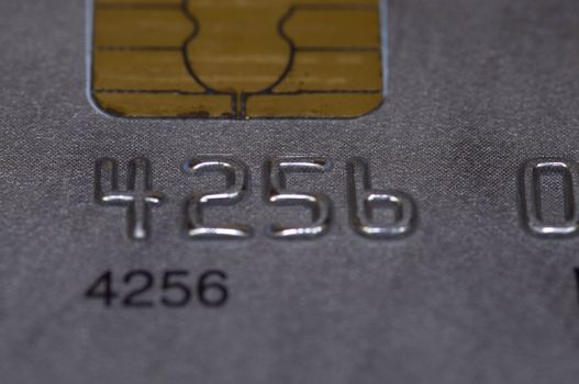 macro on credit card, shallow DOF