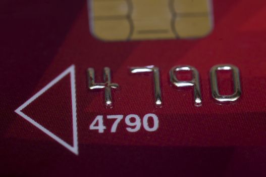 macro on credit card, shallow DOF