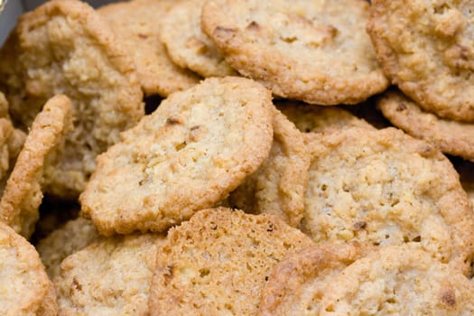 heap of oats cookies (macro)