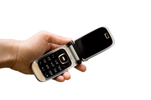 mobile phone in the man's hands