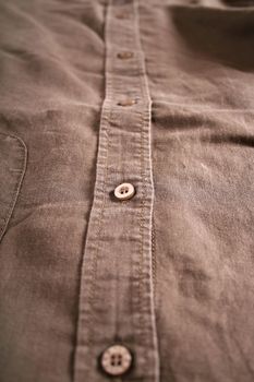 Close up of a Kaki Shirt.