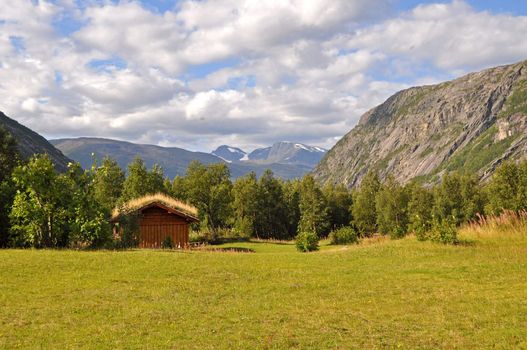 View over a valley in the northern parts of Norway.