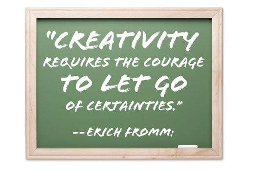 Quote Series Chalkboard Isolated on a White Background. Contains clipping path.