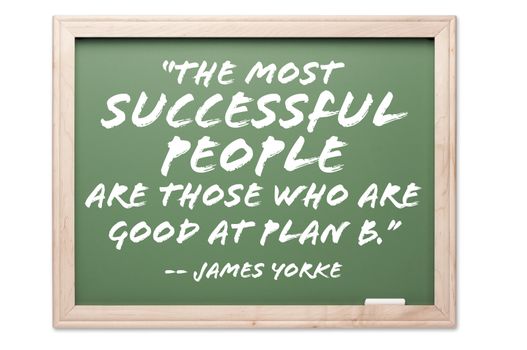 Quote Series Chalkboard Isolated on a White Background. Contains clipping path.