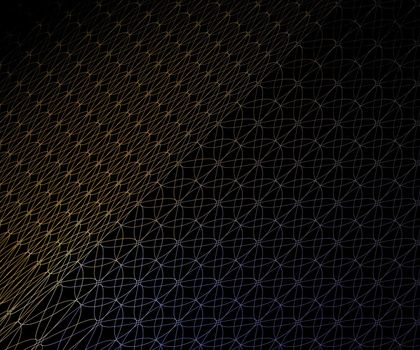 black background with abstract tenuous weave