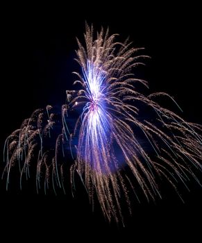 Various details of traditional pyrotechnical firework displays