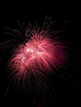 Various details of traditional pyrotechnical firework displays