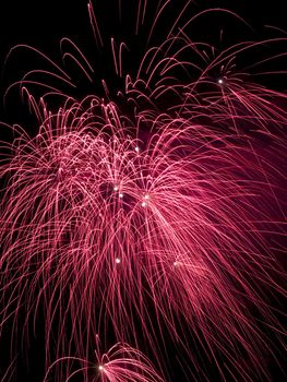 Various details of traditional pyrotechnical firework displays