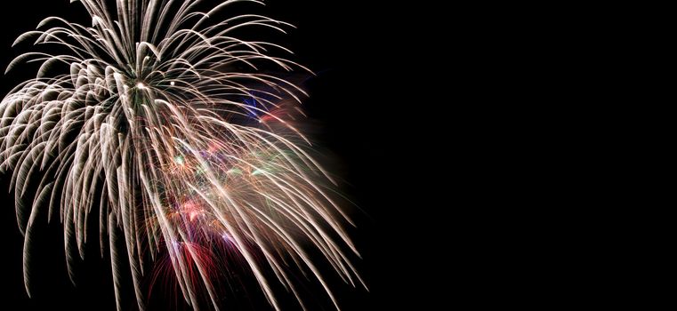 Various details of traditional pyrotechnical firework displays