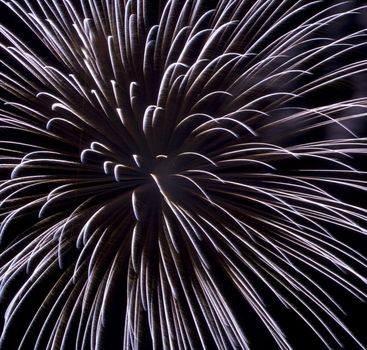 Various details of traditional pyrotechnical firework displays