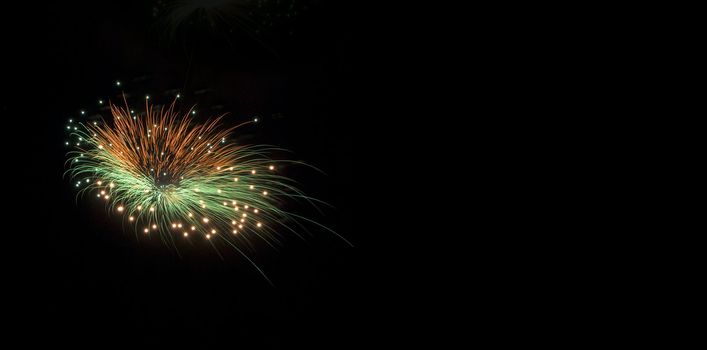 Various details of traditional pyrotechnical firework displays