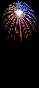 Various details of traditional pyrotechnical firework displays