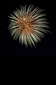 Various details of traditional pyrotechnical firework displays