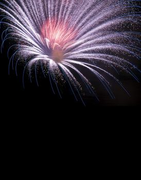 Various details of traditional pyrotechnical firework displays