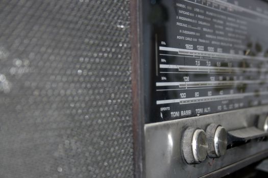 detail of old radio