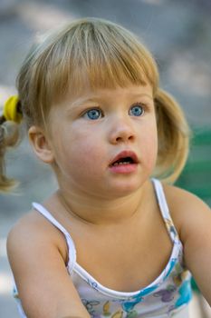 people series: little girl summer face portrait
