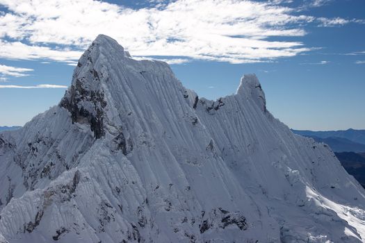 Nevada Chacraraju from Pisco summit, Cordillera Blanca, Peru