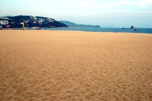 South China Sea, beach near Shenzhen city in Guangdong province, holiday resort DaMeiSha. 