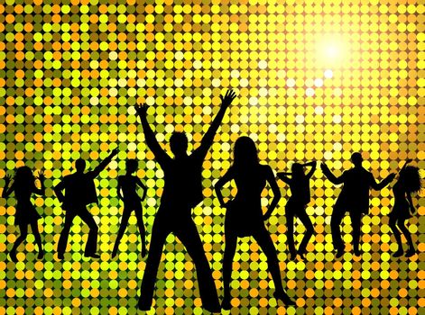 Disco - dancing young people