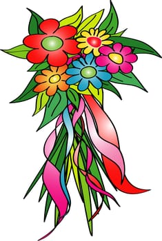 illustration of colorful flowers