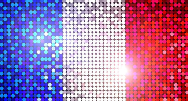 sparkling flag of france