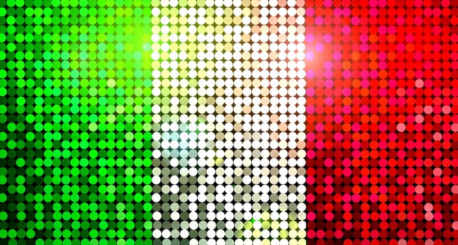sparkling flag of italy