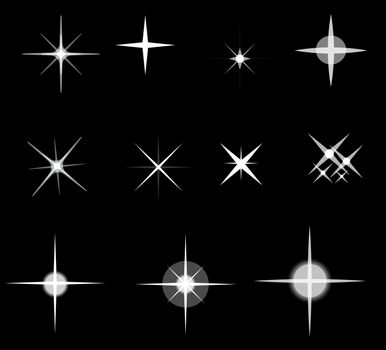 set of vector stars