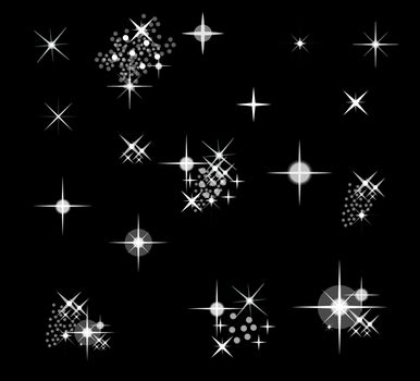 set of vector stars