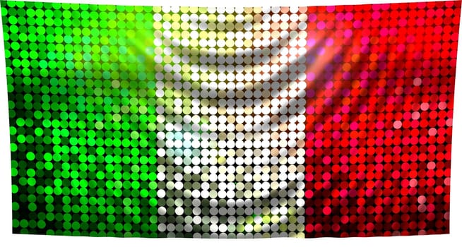 sparkling flag of italy