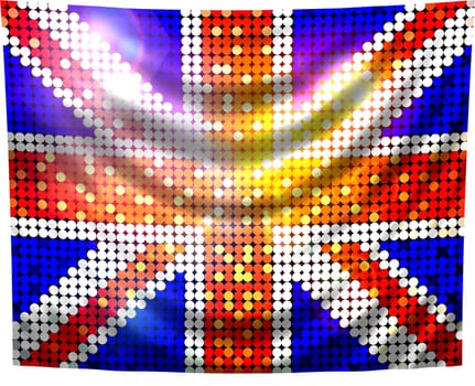 sparkling flag of united kingdom