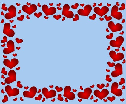 Frame with hearts