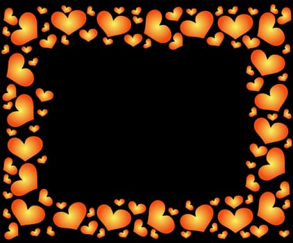 Frame with hearts
