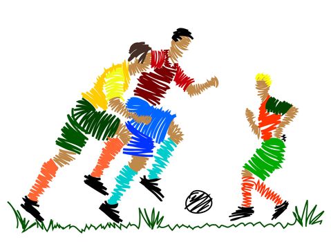 abstract soccer player